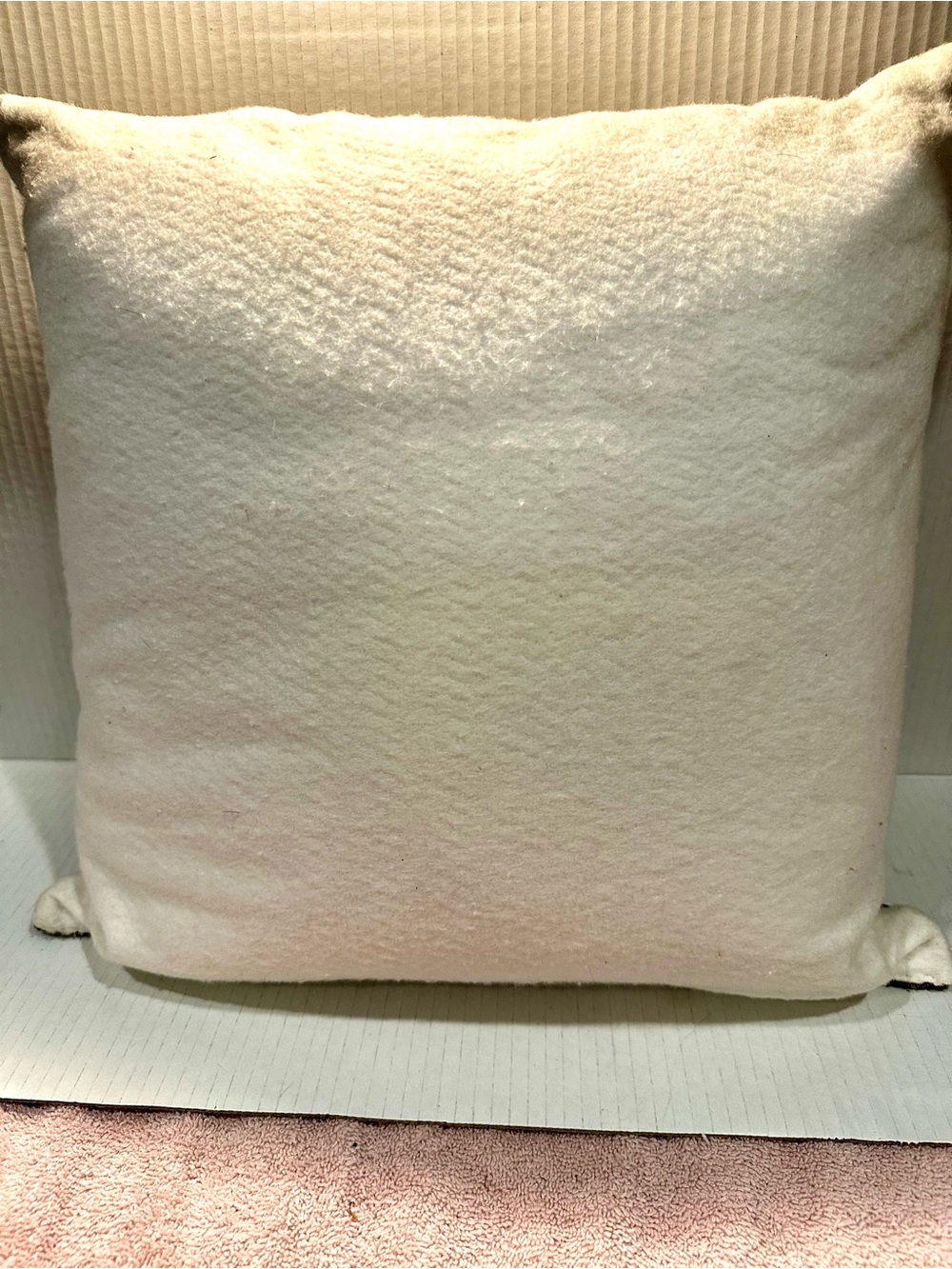 Vintage Tapestry Sewing Machine Accent Pillow  in Cream and Brown - Picture 10 of 10